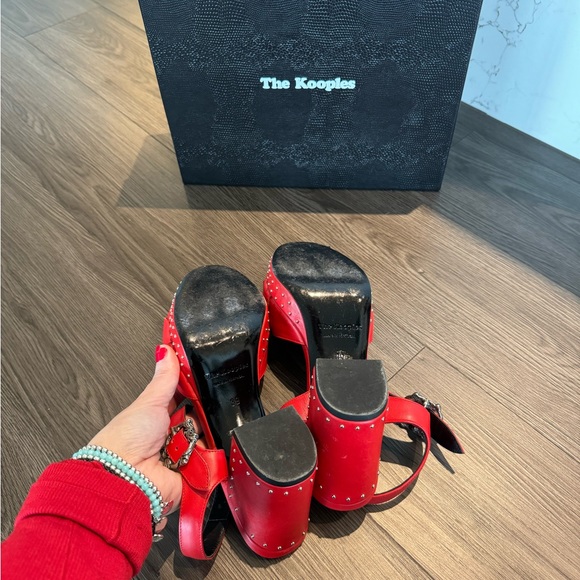 The Kooples red knot studded block heels 39 US8.5 boxed with dust bag RRP380! - Picture 3 of 10